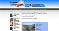 Desktop Screenshot of gebrauchte-abrollcontainer.de