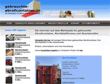 Tablet Screenshot of gebrauchte-abrollcontainer.de